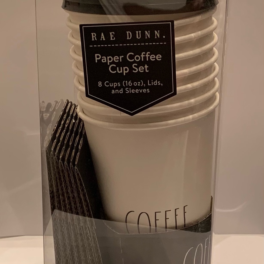 RAE DUNN paper Coffee cup set